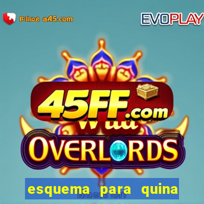 esquema para quina com 20 dezenas